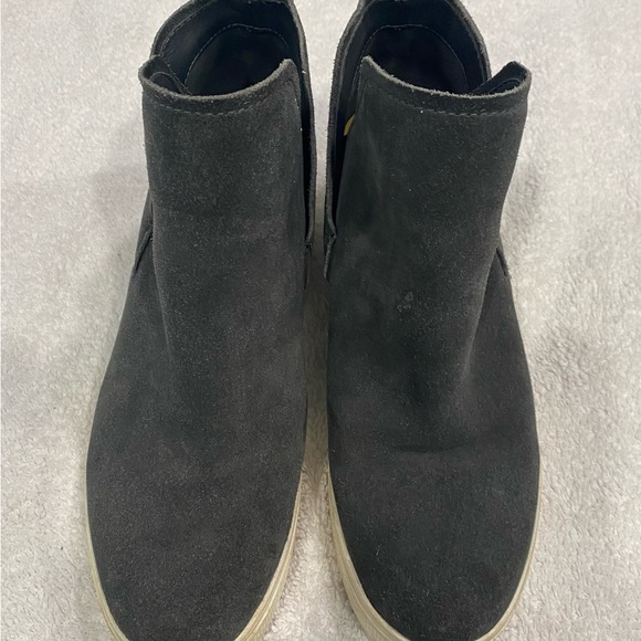 Women’s Dolce Vita Dark Gray Step-in Suede Snakeskin Trim Ankle Booties Boots 9M - Picture 12 of 12